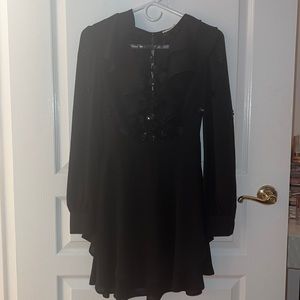 For love and lemons black embellished mini dress